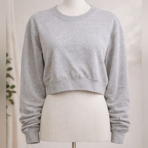Aerie Offline Cropped Sweatshirt – Heather Gray